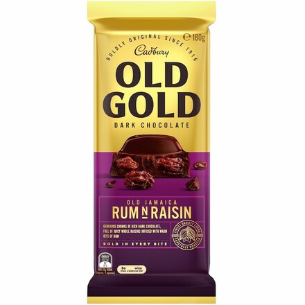 Cadbury Old Gold Jamaica Rum N Raisin 180g | Gifty