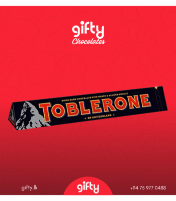 Toblerone Swiss Dark Chocolate With Honey & Almond Nougat Bar 100g Gifty.lk