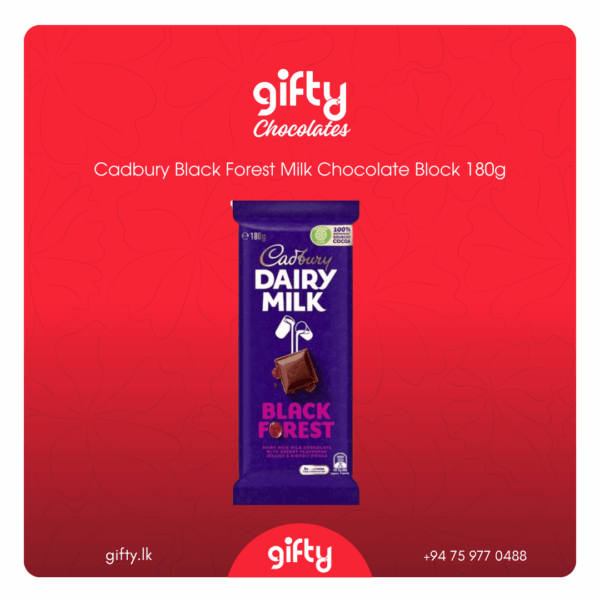Buy Cadbury Black Forest Milk Chocolate Block 180g Gifty.lk Sri Lanka