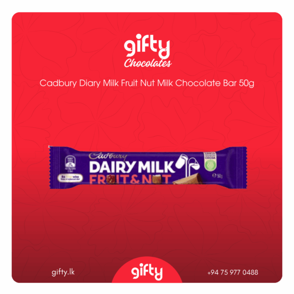 Buy Cadbury Diary Milk Fruit Nut Milk Chocolate Bar 50g Gifty.lk Sri Lanka